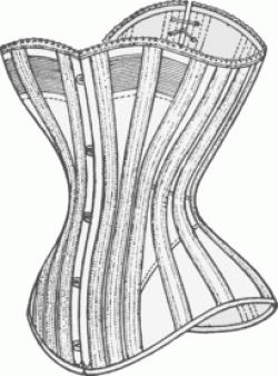 Het 'zandlopercorset' dat zoveel mogelijk maakte  (geen bandjes).