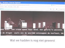 uit de opening van ''Wat we hadden...''