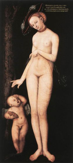 Venus met Amor als gestoken honingdief bij Cranach in 1531