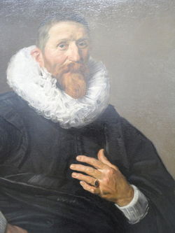 Frans Hals - Man met kromme pink (d&eacute;tail, ca. 1635)