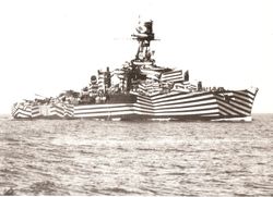 de Franse kruiser &#39;Gloire&#39; in 1936